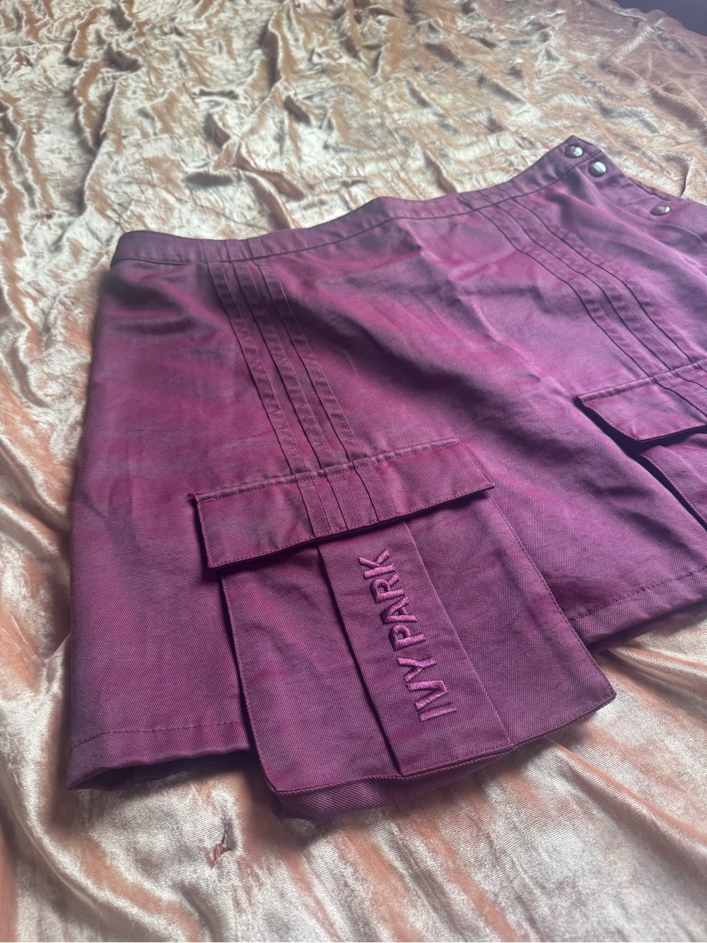 IVY PARK Plum Cargo Mini Skirt
